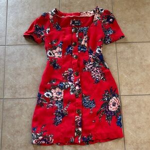 Anthropologie Floral Button-Down Dress